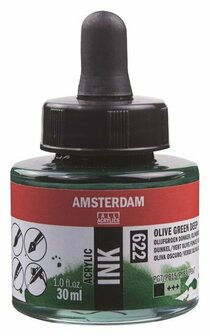 Amsterdam Acrylic Ink 622 olijfgroen donker