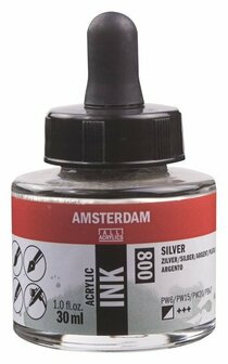 Amsterdam Acrylic Ink 800 zilver