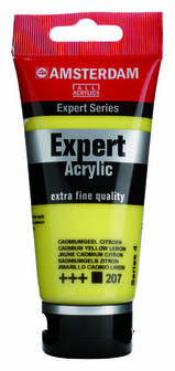Amsterdam Expert Acrylverf - Gele Acrylverf - #207 Cadmium Geel Citroen - Acrylic Paint - Acrylaatverf - Acrylic Paint - Hobbyverf - Kunstschildersverf - Hobbyverf Geel - 75ml