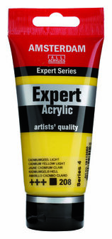 Amsterdam Expert Acrylverf - Gele Acrylverf - #208 Cadmium Geel Licht - Acrylic Paint - Acrylaatverf - Acrylic Paint - Hobbyverf - Kunstschildersverf - Hobbyverf Geel - 75ml