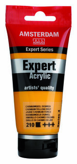 Amsterdam Acrylverf Expert - 210 Cadmium Geel Donker - Acrylverf - Pigmentrijke Verf - Sneldrogende Verf - Kunstschildersverf - Verf voor Canvas - Acrylverf Sets - 75 ml