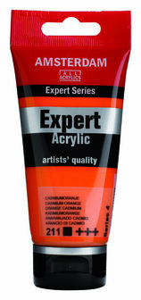 Amsterdam Acrylverf Expert - 211 Cadmiumoranje - Acrylverf - Pigmentrijke Verf - Sneldrogende Verf - Kunstschildersverf - Kleurrijke Verf - DIY Schilderen - 75 ml