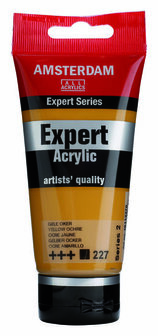 Amsterdam Acrylverf Expert - 227 Gele Oker - Acrylverf - Pigmentrijke Verf - Sneldrogende Verf - Kunstschildersverf - Verf voor Hout - Verf voor Canvas - 75 ml