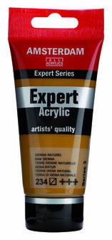 Amsterdam Expert Acrylverf - Bruine Acrylverf - #234 Sienna Naturel - Acrylic Paint - Acrylaatverf - Acrylic Paint - Hobbyverf - Kunstschildersverf - Hobbyverf Bruin - 75ml