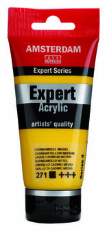 Amsterdam Acrylverf Expert - 271 Cadmiumgeel Middel - Acrylverf - Pigmentrijke Verf - Sneldrogende Verf - Kunstschildersverf - DIY Schilderen - Verf voor Textiel - 75 ml
