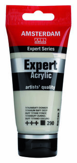 Amsterdam Expert Acrylverf - Bruine Acrylverf - #290 Titaanbuff Donker - Acrylic Paint - Acrylaatverf - Acrylic Paint - Hobbyverf - Kunstschildersverf - Hobbyverf Bruin - 75ml