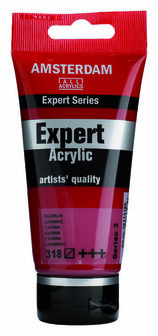 Amsterdam Expert Acrylverf - Rode Acrylverf - #318 Karmijn - Acrylic Paint - Acrylaatverf - Acrylic Paint - Hobbyverf - Kunstschildersverf - Pigmentrijke Sneldrogende Verf - Hobbyverf Rood - 75ml