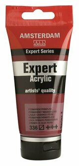 Amsterdam Expert Acrylverf - Rode Acrylverf - #336 Permanent Kraplak - Acrylic Paint - Acrylaatverf - Acrylic Paint - Hobbyverf - Kunstschildersverf - Hobbyverf Rood - 75ml