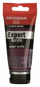 Amsterdam Expert Acrylverf - Paarse Acrylverf - #567 Permanentroodviolet - Acrylic Paint - Acrylaatverf - Acrylic Paint - Hobbyverf - Kunstschildersverf - Hobbyverf Paars - 75ml