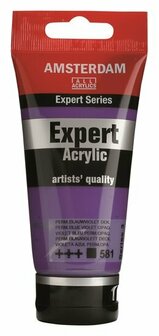 Amsterdam Expert Acrylverf - Blauwe Acrylverf - #581 Permanent Blauwviolet Dekkend - Acrylic Paint - Acrylaatverf - Acrylic Paint - Hobbyverf - Kunstschildersverf - Hobbyverf Blauw - 75ml
