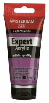 Amsterdam Expert Acrylverf - Paarse Acrylverf - #589 Permanentviolet Dekkend - Acrylic Paint - Acrylaatverf - Acrylic Paint - Hobbyverf - Kunstschildersverf - Hobbyverf Paars - 75ml