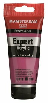 Amsterdam Expert Acrylverf - Rode Acrylverf - #590 Permanent Roodviolet Dekkend - Acrylic Paint - Acrylaatverf - Acrylic Paint - Hobbyverf - Kunstschildersverf - Hobbyverf Rood - 75ml