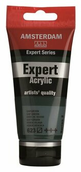 Amsterdam Expert Acrylverf - Groene Acrylverf - #623 Sapgroen - Acrylic Paint - Acrylaatverf - Acrylic Paint - Hobbyverf - Kunstschildersverf - Pigmentrijke Sneldrogende Verf - Hobbyverf Groen - 75ml