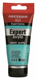Amsterdam Acrylverf Expert - 661 Turkooisgroen - Acrylverf - Sneldrogende Verf - Pigmentrijke Verf - Kunstschildersverf - Kleurrijke Verf - Hobbyverf - 75 ml