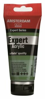 Amsterdam Acrylverf Expert - 668 Chroomoxydgroen - Acrylverf - Pigmentrijke Verf - Sneldrogende Verf - Kunstschildersverf - Verf voor Textiel - DIY Schilderen - 75 ml
