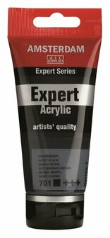 Amsterdam Acrylverf Expert - 701 Ivoorzwart - Acrylverf - Sneldrogende Verf - Pigmentrijke Verf - Kunstschildersverf - DIY Schilderen - Acrylverf Sets - 75 ml