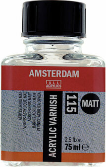 Amsterdam Acrylvernis Mat (115) - Matte Vernis - Transparante Afwerking - Beschermlaag voor Acrylverf - UV-Bestendig - 75 ml