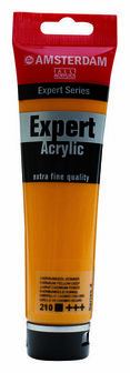 Amsterdam Expert Acrylverf - Gele Acrylverf - #210 Cadmium Geel Donker - Acrylic Paint - Acrylaatverf - Acrylic Paint - Hobbyverf - Kunstschildersverf - Hobbyverf Geel - 150ml
