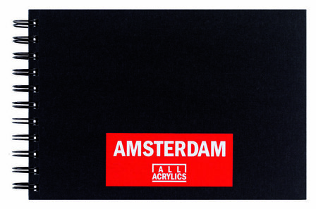 Schetsboek - Tekenboek - Met ringband - Zwarte Kaft - Wit Papier - A5 - 250 grams  - Amsterdam