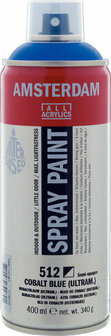 Amsterdam Spraypaint - 512 Kobaltblauw Ultramarijn - Acrylverf - Sprayverf - Pigmentrijke Verf - Sneldrogende Verf - Kunstschildersverf - Kleurrijke Verf - 400 ml