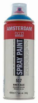 Amsterdam Spraypaint - 517 Koningsblauw - Acrylverf - Sprayverf - Pigmentrijke Verf - Sneldrogende Verf - Kunstschildersverf - Verf voor Canvas - 400 ml