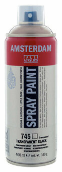 Amsterdam spraypaint 745 transparant zwart 400 ml