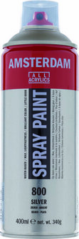 Amsterdam spraypaint 800 zilver 400 ml