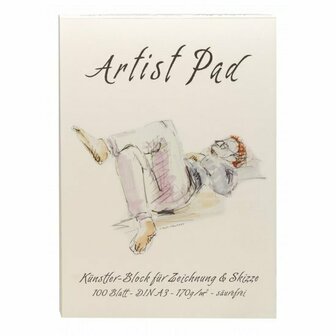Tekenblok - Artist Pad - Chamois-kleurig (cr&egrave;me) papier - A3 - 170gr - Talens AMI - 100 vellen