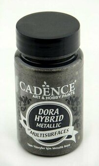 Cadence Dora Hybrid Metallic - Metallic Antraciet Acrylverf - Donkergrijze Metallic Verf - Multisurface Acrylverf - Hybride Acrylverf - Cadence Acrylverf - Waterbasis Acrylverf - Acrylverf Voor Alle O