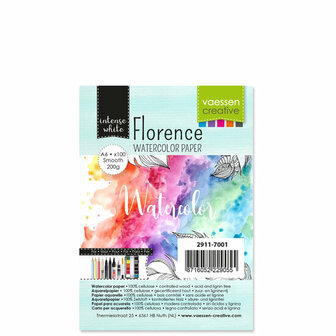 Aquarelpapier - Waterverfpapier - Aquarelblok - Watercolor Paper - Intense White - Gladde Structuur - Waterbestendig - Strakke Kleuren en Contrast - A6 - 200 grams - 100 vellen