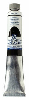 Gouache extra fine plakkaatverf 703 zwart intenso 60 ml