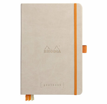 Goalboek hardcover - Beige - Dotted Ivoor papier - A5 - 90 gram - Rhodia - 224 vellen