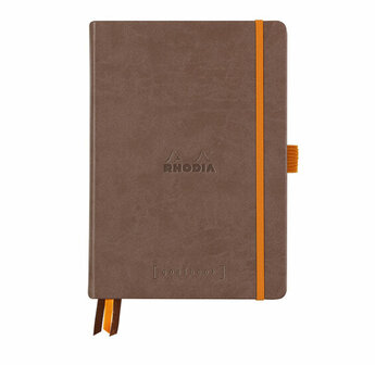 Goalboek hardcover - Chocolade - Dotted Ivoor papier - A5 - 90 gram - Rhodia - 224 vellen