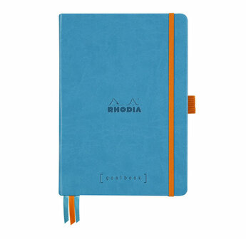 Goalboek hardcover - Turquoise - Dotted Ivoor papier - A5 - 90 gram - Rhodia - 224 vellen