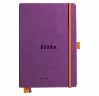 Goalboek hardcover - Paars - Dotted Ivoor papier - A5 - 90 gram - Rhodia - 224 vellen