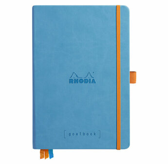 Goalboek hardcover - Turquoise- Dotted Ivoor papier - A5 - 90 gram - Rhodia - 224 vellen