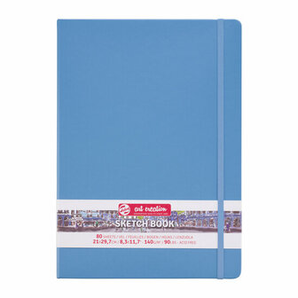 Schetsboek - Tekenboek - Harde kaft - Met Elastiek - Lake Blue - 21x29,7cm - 140gr - 80blz - Talens