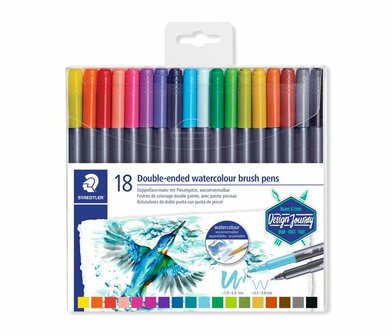 Staedtler brushpen dubbelpunt&nbsp;18 stuks