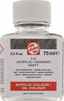 Vernis - Acrylvernis - Beschermende Lak - Topcoat - Finishlaag - Beschermlaag - Laklaag - Amsterdam Mat (115) - 75 ml - Voor Acrylverf &amp; Doek