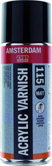 Vernis - Acrylvernis - Beschermende Lak - Topcoat - Finishlaag - Beschermlaag - Laklaag - Amsterdam Mat (115) - 400 ml - Voor Acrylverfschilderijen