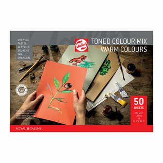 Talens Toned Color Mix 180 Grams - A3 Tekenpapier - Hobbykarton - Stevig Papier - A3 Papier 180 grams - Knutselpapier Knutselkarton - Diverse Kleuren - 29,7x42 cm - Talens