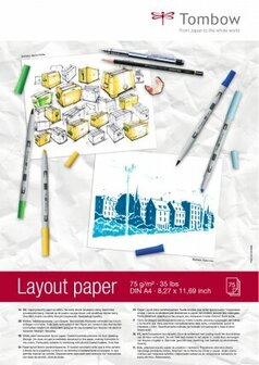 Layout papier - Wit - A4 - 75 grams - Tombow