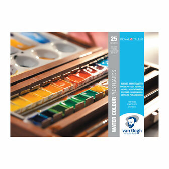 Aquarelpapier - Waterverfpapier - Aquarelblok - Watercolor Paper - Fijne Korrel - Van Gogh - Aquarel Postcards - Hobbypapier - Creatief Werk - 24x32 cm - 300 grams - 25 vellen