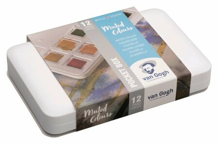 Van Gogh aquarelverf pocketbox 12 napjes - Muted colours