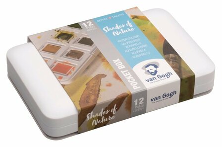 Van Gogh aquarelverf pocketbox 12 napjes - Shades of nature