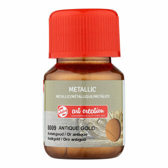 Art Creation Metallic Verf - Gouden Acrylverf - 8009 Antiekgoud - Acrylic Paint - Acrylaatverf - Acrylic Paint - Hobbyverf - Kunstschildersverf - Pigmentrijke Sneldrogende Verf - 30ml