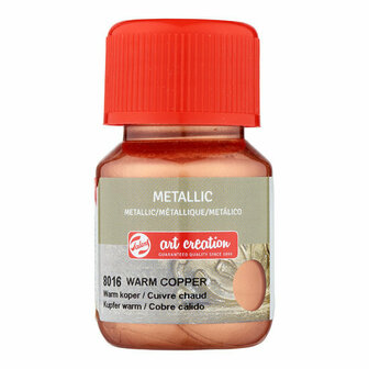 Art Creation Metallic Verf - Koperen Acrylverf - 8016 Warm Koper - Acrylic Paint - Acrylaatverf - Acrylic Paint - Hobbyverf - Kunstschildersverf - Pigmentrijke Sneldrogende Verf - 30ml