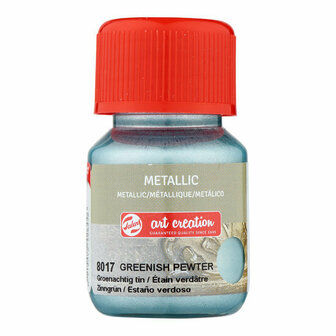 Metallic Verf - Acrylverf Metallic Groenachtig Tin - Metaalverf - Groenachtig Tinkleurige Metallic Hobbyverf - Glansverf - Shimmerverf - Art Creation - 30ml
