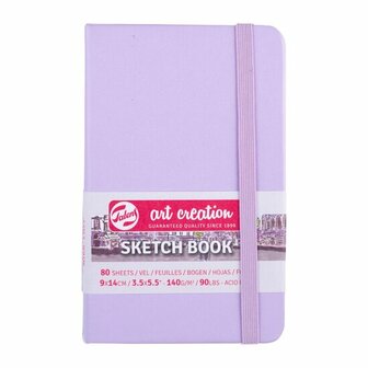 Schetsboek - Pastel Violet - 9x14 cm - Gebroken Wit Papier - 140 grams - Art creation - 80 vellen