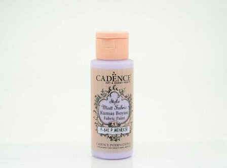 Cadence - Textielverf Mat Purper Violet - Matt P. Violet Kledingverf - Stofverf - Textiel Kleurstof - Stoffenverf - Purper Violet Verf Voor Kleding - Textiel Verven - Fabric Paint - Waterbasis - 59 ml